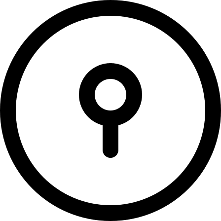 Circular Keyhole Lock Free Open-Source SVG Icon (Streamline)