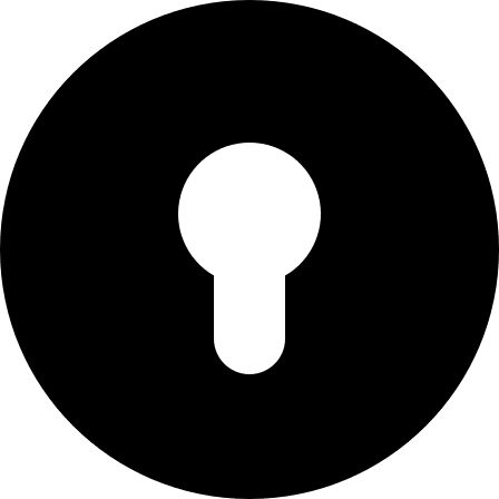 Solid Keyhole Lock in a Circular Shape (Solid) Free Open-Source SVG Icon (Streamline)