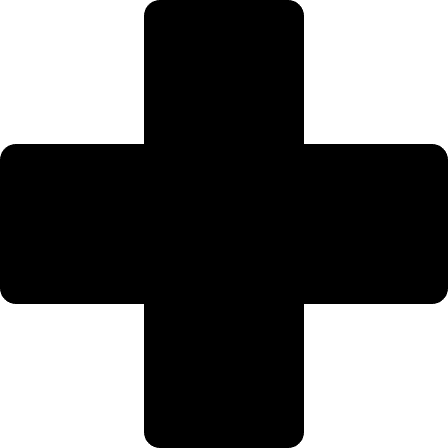 Solid Medical Cross Sign for Healthcare Free Open-Source SVG Icon (Streamline)