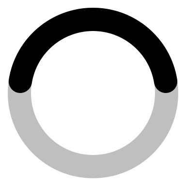 180-Degree Ring with Background (SVG Spinners) Free Open-Source SVG Icon (SVG Spinners)