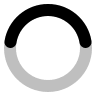 180-Degree Ring with Background (SVG Spinners) Free Open-Source SVG Icon