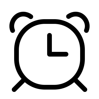 Alarm Clock Free Open-Source SVG Icon (System UIcons)