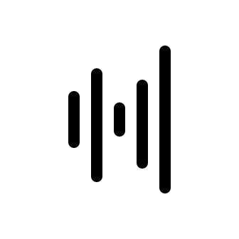 Audio Waveform Free Open-Source SVG Icon (System UIcons)