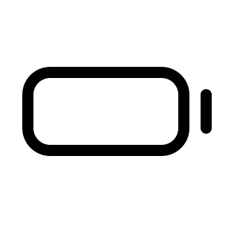 Empty Battery Status Free Open-Source SVG Icon (System UIcons)