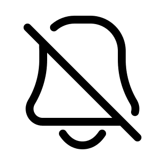 Disabled Notification Bell Free Open-Source SVG Icon (System UIcons)