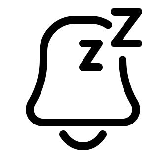 Snooze Bell Notification (System UIcons) Free Open-Source SVG Icon (System UIcons)