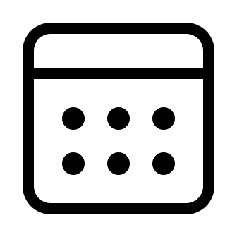 Monthly Calendar View Free Open-Source SVG Icon (System UIcons)