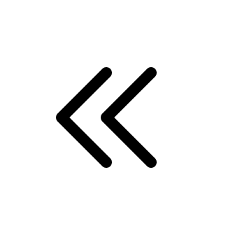 Double Left Chevron Arrow (System UIcons) Free Open-Source SVG Icon (System UIcons)