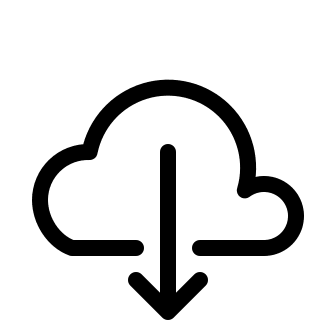 Alternative Cloud Download (Filled) Free Open-Source SVG Icon (System UIcons)