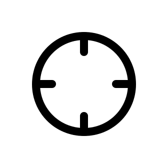 Crosshair Targeting Reticle Free Open-Source SVG Icon (System UIcons)