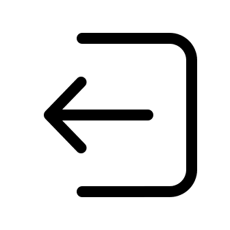 Exit to the Left (System UIcons) Free Open-Source SVG Icon (System UIcons)