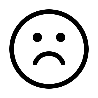 Sad Face Emotion Free Open-Source SVG Icon (System UIcons)