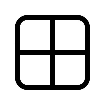 Sectioned Panel Layout Free Open-Source SVG Icon (System UIcons)