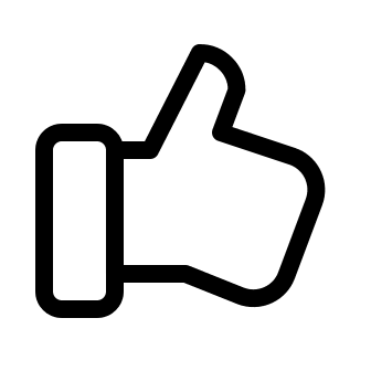 Thumbs Up Gesture Free Open-Source SVG Icon (System UIcons)