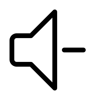 Volume Decrease Control Free Open-Source SVG Icon (System UIcons)