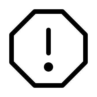 Warning Hexagon Symbol Free Open-Source SVG Icon (System UIcons)