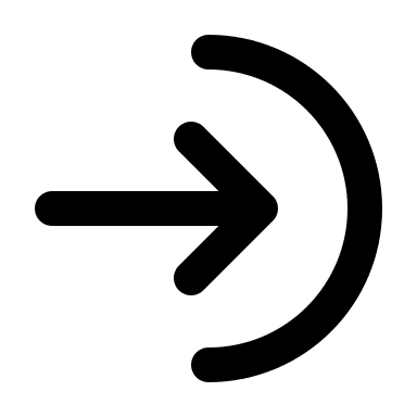 Right Arrow to Arc (Tabler) Free Open-Source SVG Icon (Tabler Icons)