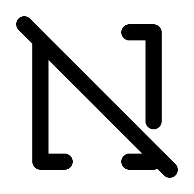 Brackets Off Symbol (Tabler) Free Open-Source SVG Icon (Tabler Icons)