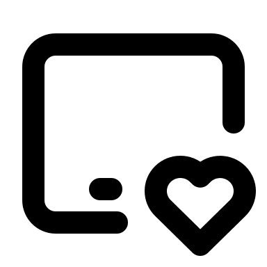 Horizontal iPad with Heart (Tabler) Free Open-Source SVG Icon (Tabler Icons)