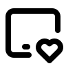 Horizontal iPad with Heart (Tabler) Free Open-Source SVG Icon