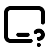 Horizontal iPad Device with Question Mark (Tabler) Free Open-Source SVG Icon