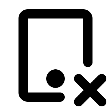 Tablet Device with X Symbol (Tabler) Free Open-Source SVG Icon (Tabler Icons)