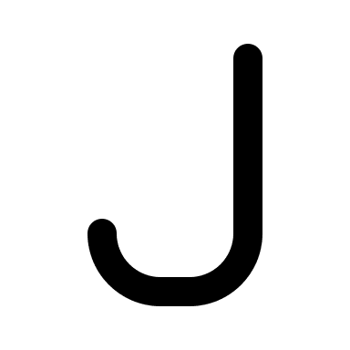 Letter J Free Open-Source SVG Icon (Tabler Icons)