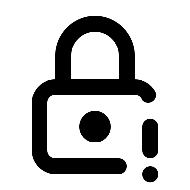 Lock with Exclamation Mark (Tabler) Free Open-Source SVG Icon (Tabler Icons)