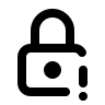 Lock with Exclamation Mark (Tabler) Free Open-Source SVG Icon