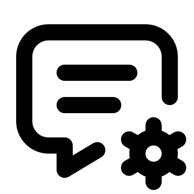 Message Settings Gear Free Open-Source SVG Icon (Tabler Icons)