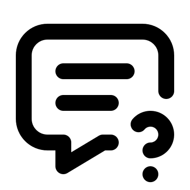 Message with Question (Tabler) Free Open-Source SVG Icon (Tabler Icons)