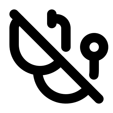 Stethoscope Off (Tabler) Free Open-Source SVG Icon (Tabler Icons)