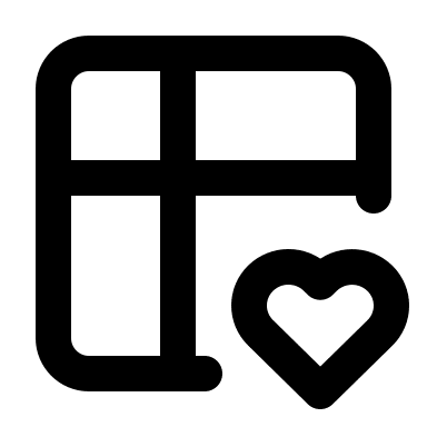 Heart-Shaped Table Free Open-Source SVG Icon (Tabler Icons)