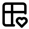 Heart-Shaped Table Free Open-Source SVG Icon