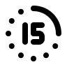 15 Minute Time Duration (Tabler) Free Open-Source SVG Icon