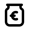 Euro Tip Jar Free Open-Source SVG Icon