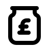 Pound Tip Jar Free Open-Source SVG Icon