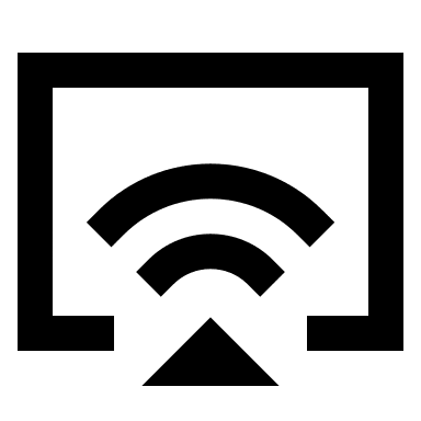 AirPlay Wave Signal Free Open-Source SVG Icon (TDesign Icons)