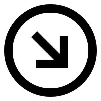 Right Down Arrow in Circle (TDesign) Free Open-Source SVG Icon (TDesign Icons)