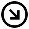 Right Down Arrow in Circle (TDesign) Free Open-Source SVG Icon