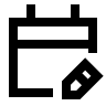 Calendar Edit Functionality Free Open-Source SVG Icon