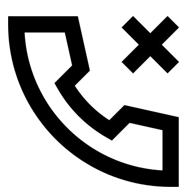 Cancel Call Action Free Open-Source SVG Icon (TDesign Icons)