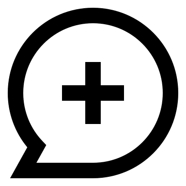 Chat Bubble with Add Option Free Open-Source SVG Icon (TDesign Icons)