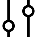 Vertical Adjustment Control (Outline) Free Open-Source SVG Icon