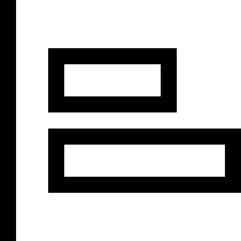 Left Alignment Tool (Outline) Free Open-Source SVG Icon (Teenyicons)