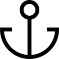 Anchor Symbol (Outline) Free Open-Source SVG Icon