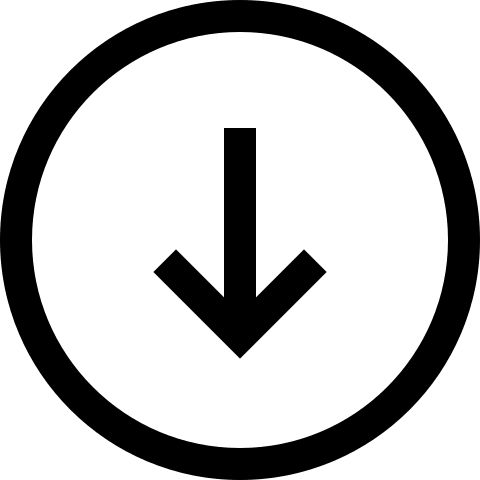 Arrow Down Circular Symbol (Outline) Free Open-Source SVG Icon (Teenyicons)