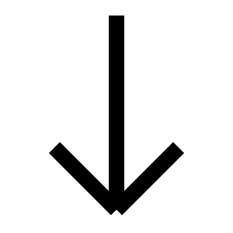 Downward Arrow (Outline) Free Open-Source SVG Icon (Teenyicons)