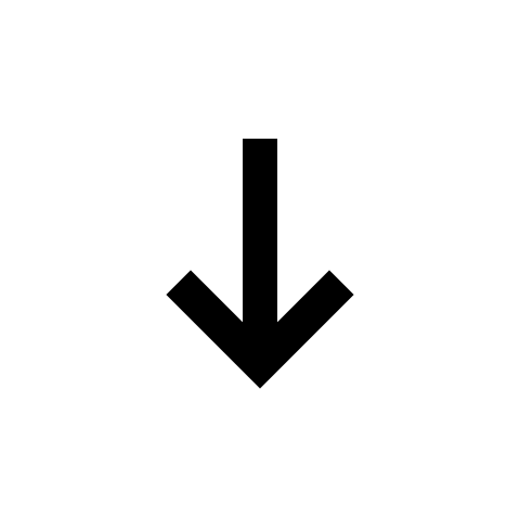 Small Downward Arrow (Outline) Free Open-Source SVG Icon (Teenyicons)