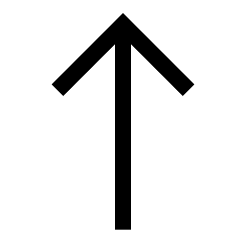 Upward Arrow (Outline) Free Open-Source SVG Icon (Teenyicons)